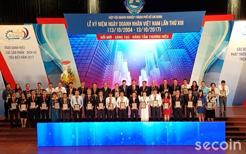 Secoin vinh dự được Hiệp hội  Doanh nghiệp TP. Hồ Chí Minh trao tặng Huy chương và Chứng nhận danh hiệu